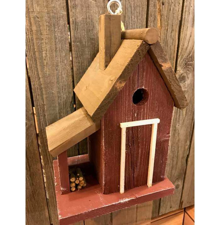 Warwick Woodcutters Cottage Birdhouse Red